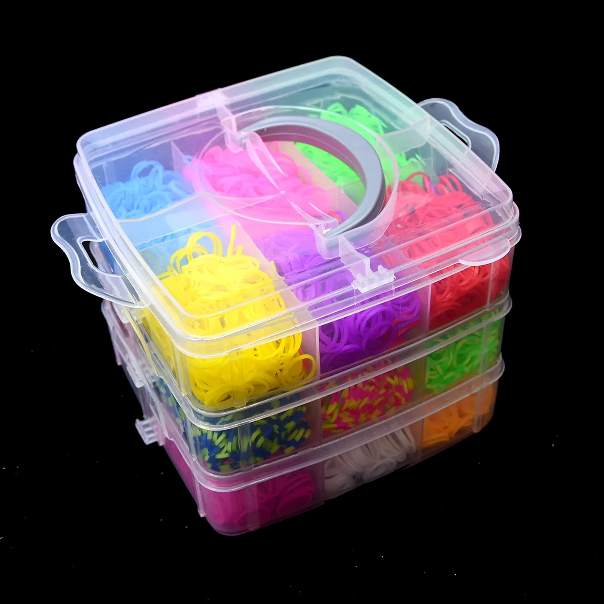 고무 직기 밴드 직조 세트, DIY 장난감 공예, 어린이 팔찌 브레이드, 실리콘 탄성 직조 밴드, 여아용 선물