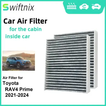 2pcs Active Air Filter Calm Carbon Fiilter Cabin For Toyota RAV4 Prime 2021-2024 CF12157 87139-0E040 87139-0R030 97139-58010