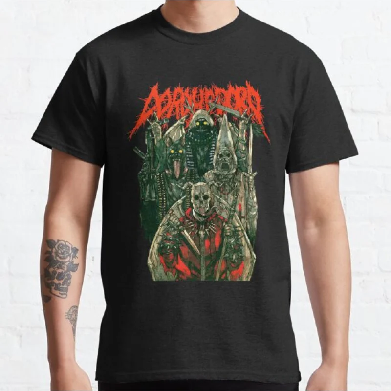 

Dorohedoro metal Caiman Manga Anime T shirt kaiman Manga Men's print Graphic Tee Shirt 100% cotton Y2K clothes All size tops