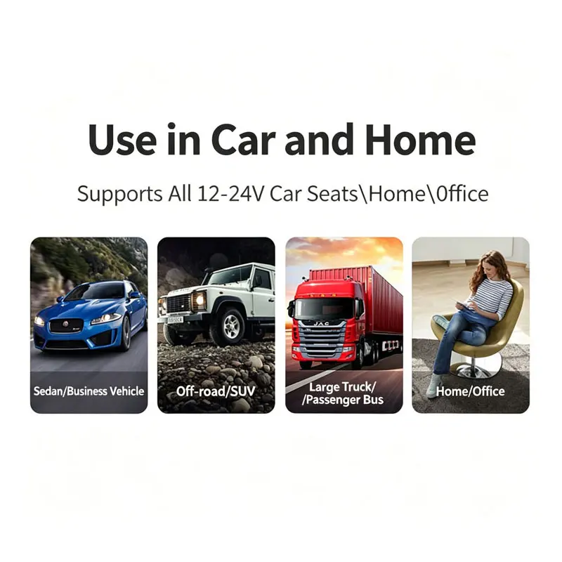 Car Cooling Seat Cushion With USB 8 Fans Ventilated Car Breathable Seat Cushion Quick Cooling 3-Speed Adjustable Seat Cushion view 5
