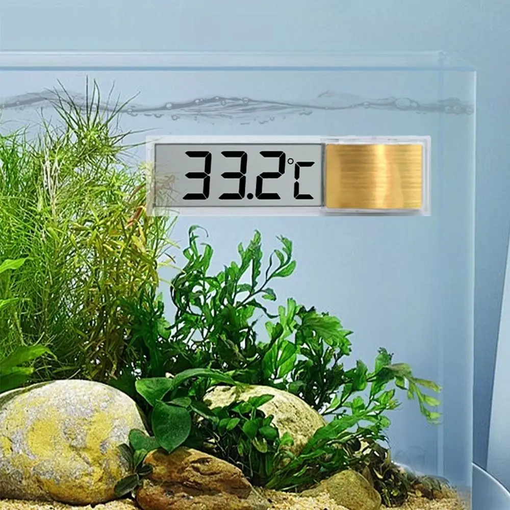 3D Digital Aquarium Thermometer Waterproof Electronic Display Fish Tank Thermometer Temp Meter LCD Screen