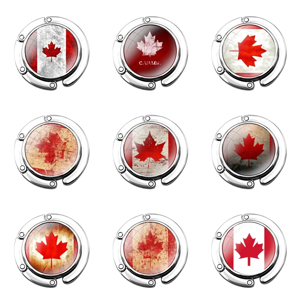 Canada Canadian Flag Foldable Purse Hook for Women's  Table Handbag Storage Folding Decor Table Hook