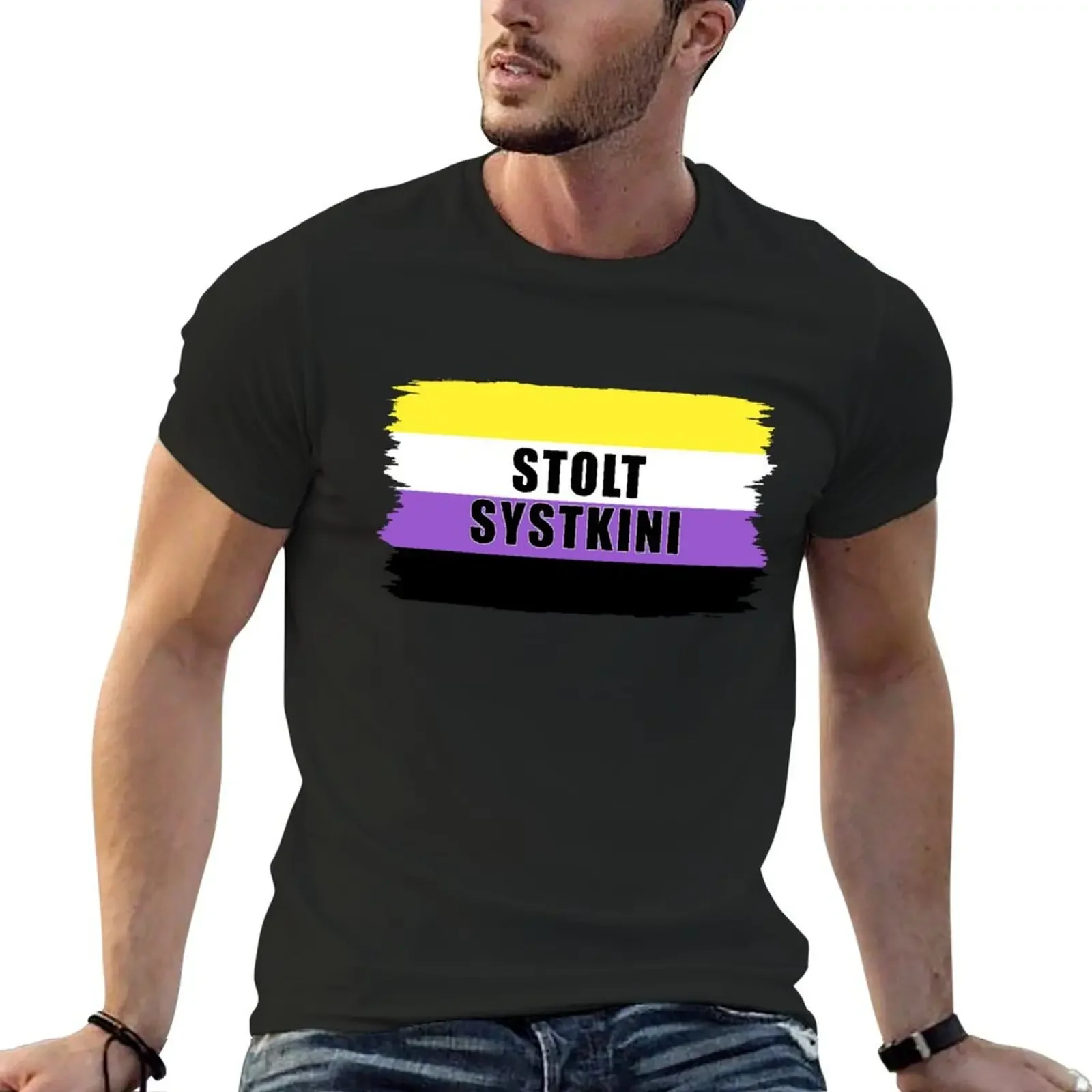 

Kynsegin - Stolt systkyni T-Shirt sweat oversized t shirt basketball graphic tees designer t shirt men