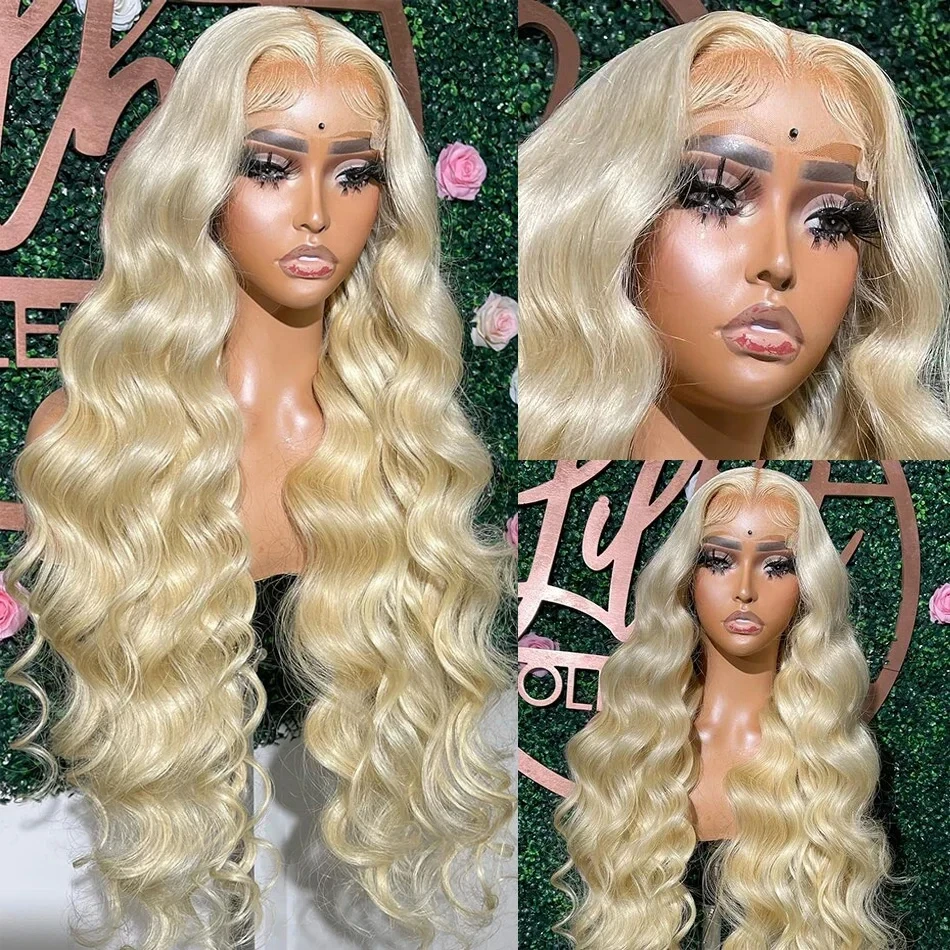 Wig renda Frontal 613 13x6 madu pirang tubuh gelombang renda Wig depan Brazilian 13x4 HD Wig rambut manusia berwarna transparan untuk wanita