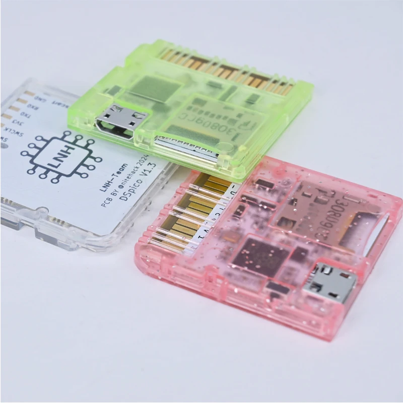 Chiscart Transparenter Mattierter MicroUSB DSpico Spiele-Reader RP2040 16 MBit Kompatibel mit NDS NDSL DSi 3DS Konsolen – Detail 3