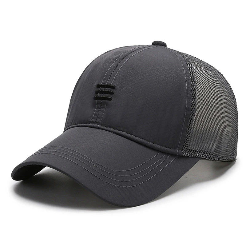 Breathable Summer Visors Caps Unisex Ponytail Hats Mesh Snapback Hat Adjustable Belts Golf Cap Hip Hop Trucker Hats Casquette