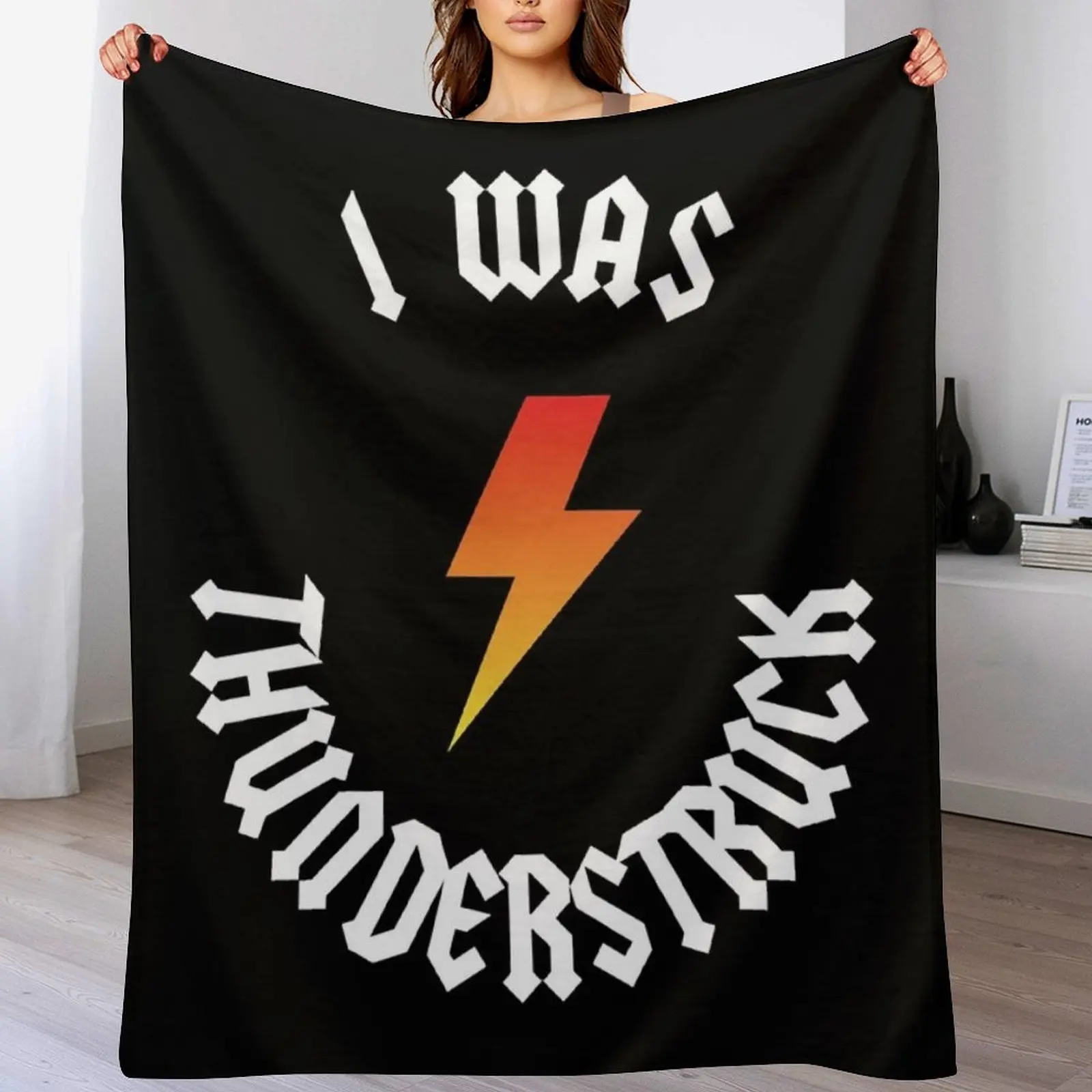 

ACDC Thunderstruck Classic Throw Blanket Decoratives valentine gift ideas Flannel Fabric Summer Beddings Blankets