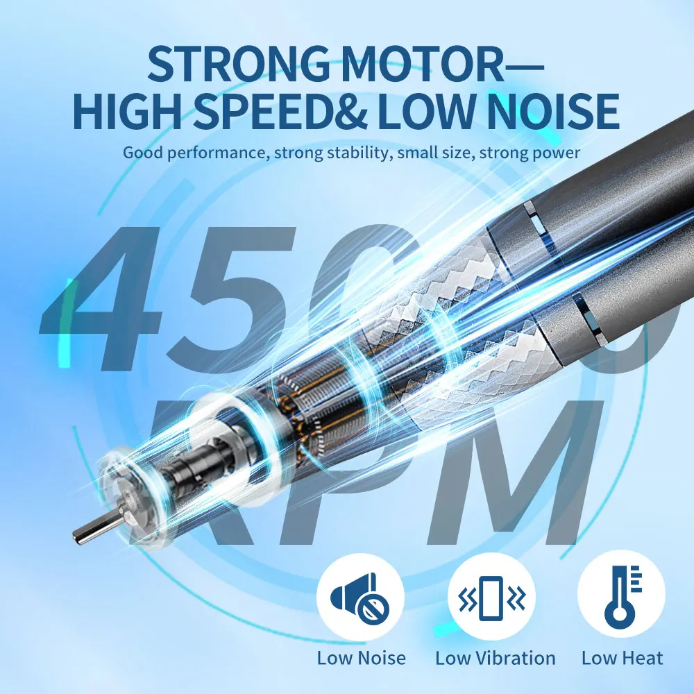 45000 RPM Electric Nail Drill Machine Mill Cutter Sets Kit for UV Gel Nails Polish Remove Manicure Electric Nail Pedicure File