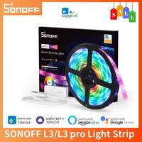 SONOFF L3 Pro WiFi Smart LED Strip Lights RGB/RGBIC 5M Flexible Lamp Tape Wireless Voice/ Local Control Work With Alexa ewelink