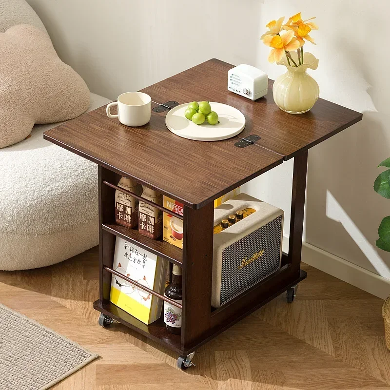 Movable Coffee Table Trolley Living Room Household Small Apartment Coffee Table Foldable Desktop Tea Table Creative Side Table