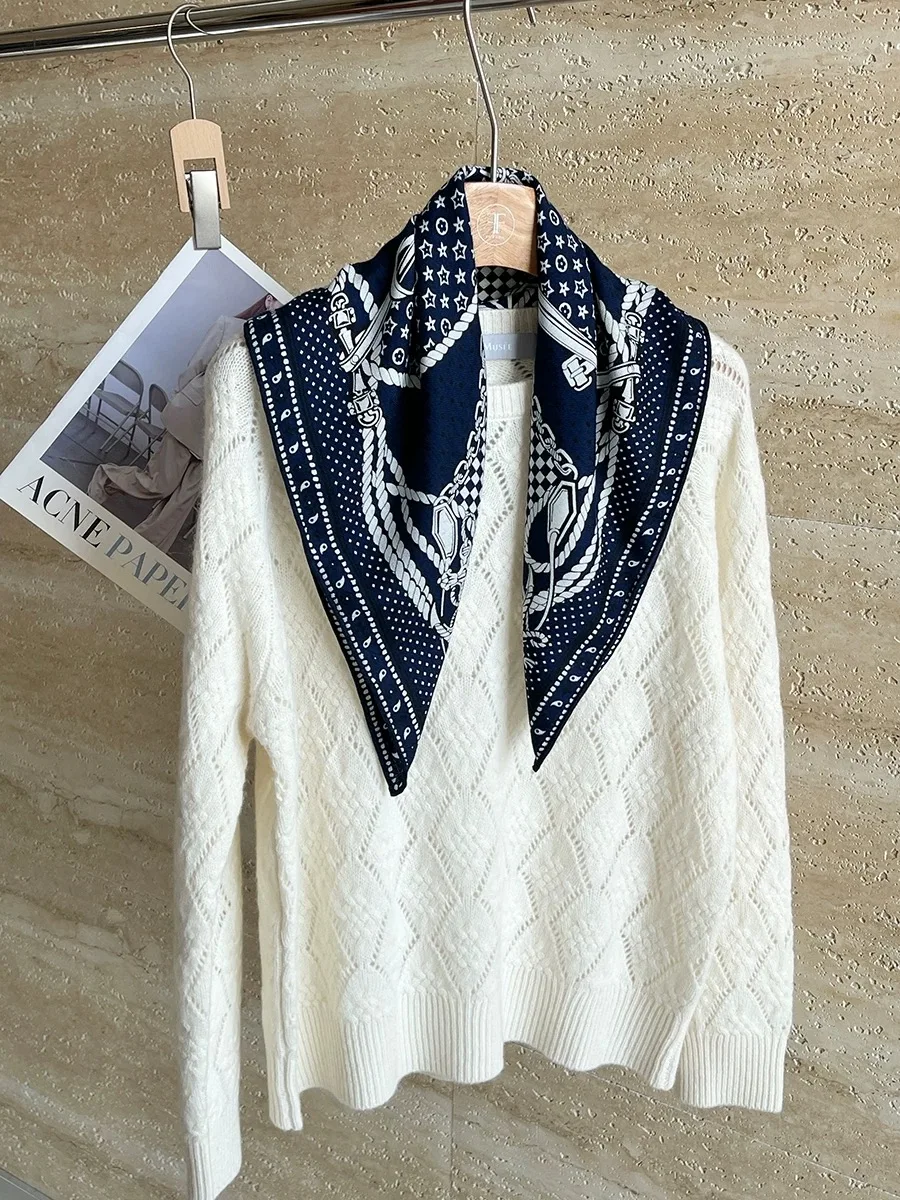 

Wool and silk scarf for women classic and versatile design luxurious and fashionable warm and cozy neckwear and shawl accessory