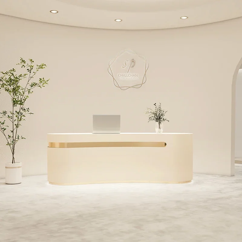 Spa Reception Furniture Restaurant Desk Hairdressing Counter Acrylic Lectern Church Pulpitos  Churches Escritorio BankModern