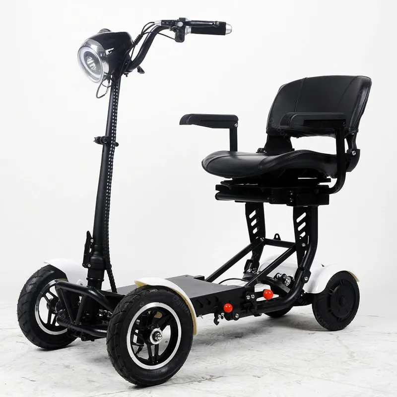 

Electric Elderly Scooter With Armrest Seat Four Wheel Mobility Scooter 36V 500W 15.6Ah Foldable Electric Skateboard Scooter