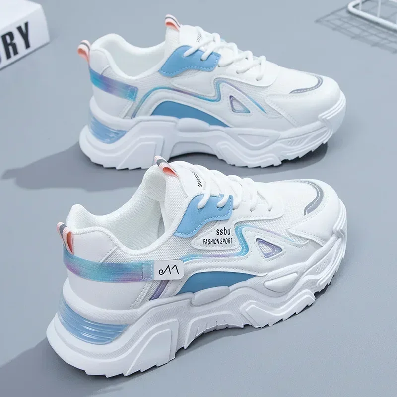 “Sporty Trendy - Style” Best  Selling Gradient  Decorated Dad Sneakers, Chunky Sole Mesh Detailing, Ideal for Daily  Sports Wear