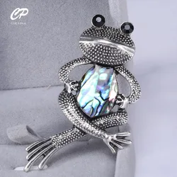 High-Grade Abalone Brooch Fashion Exquisite Retro Frog Unisex Corsage Wild Clothing Accessories