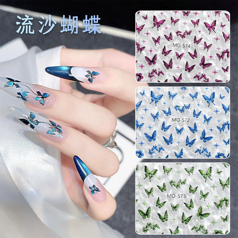 

1pcs Nail Sticker Engraved Nail Decor Butterfly Romantic Floral Stickers Starfish Decorations Diy Decalspcs Design