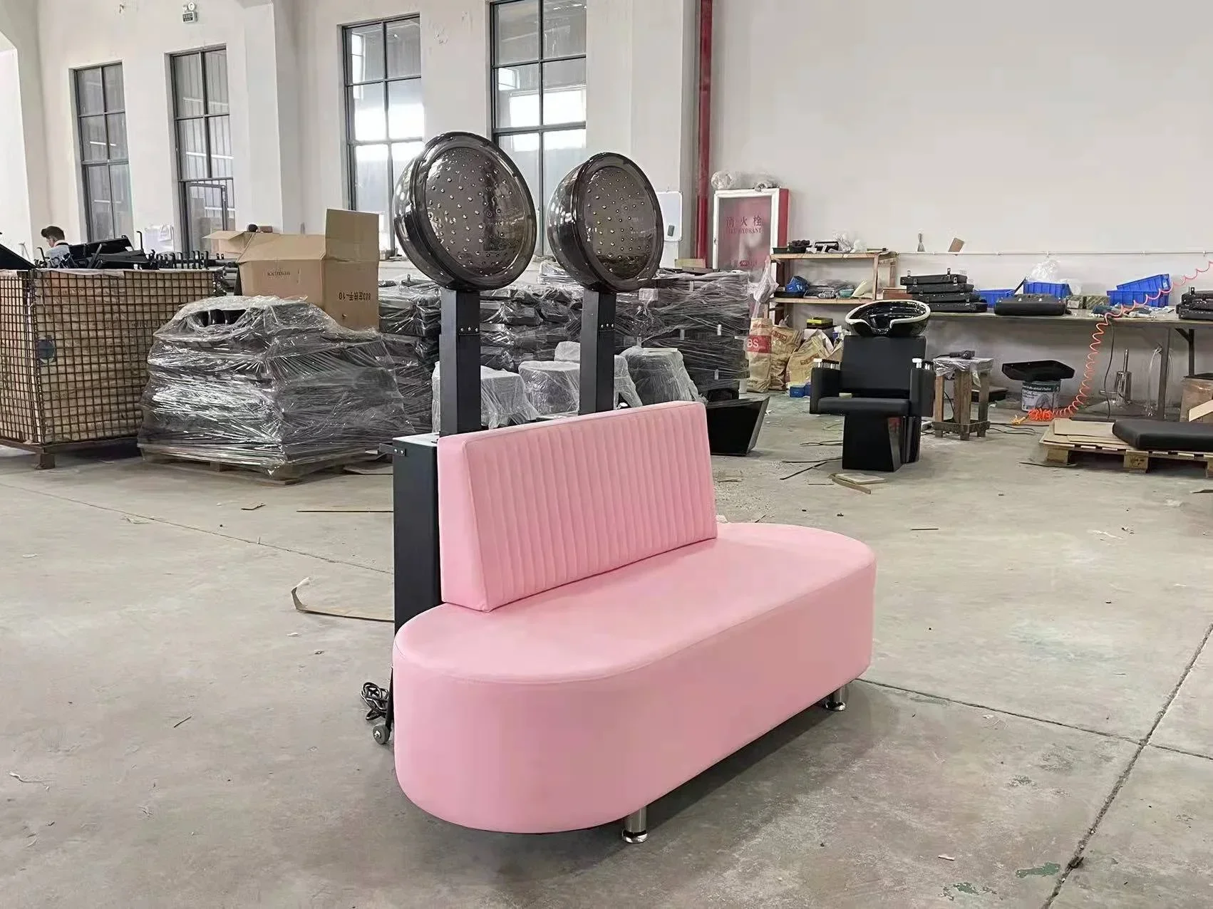Custom-made pink beauty salon furniture dryer chair