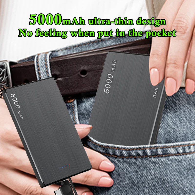 5000mAh, Power Bank, Xiaomi, Magnetic Power Bank, ที่ชาร์จโทรศัพท์มือถือแบบพกพาสําหรับ iPhone และ Android พร้อมจอแสดงผล LED Power