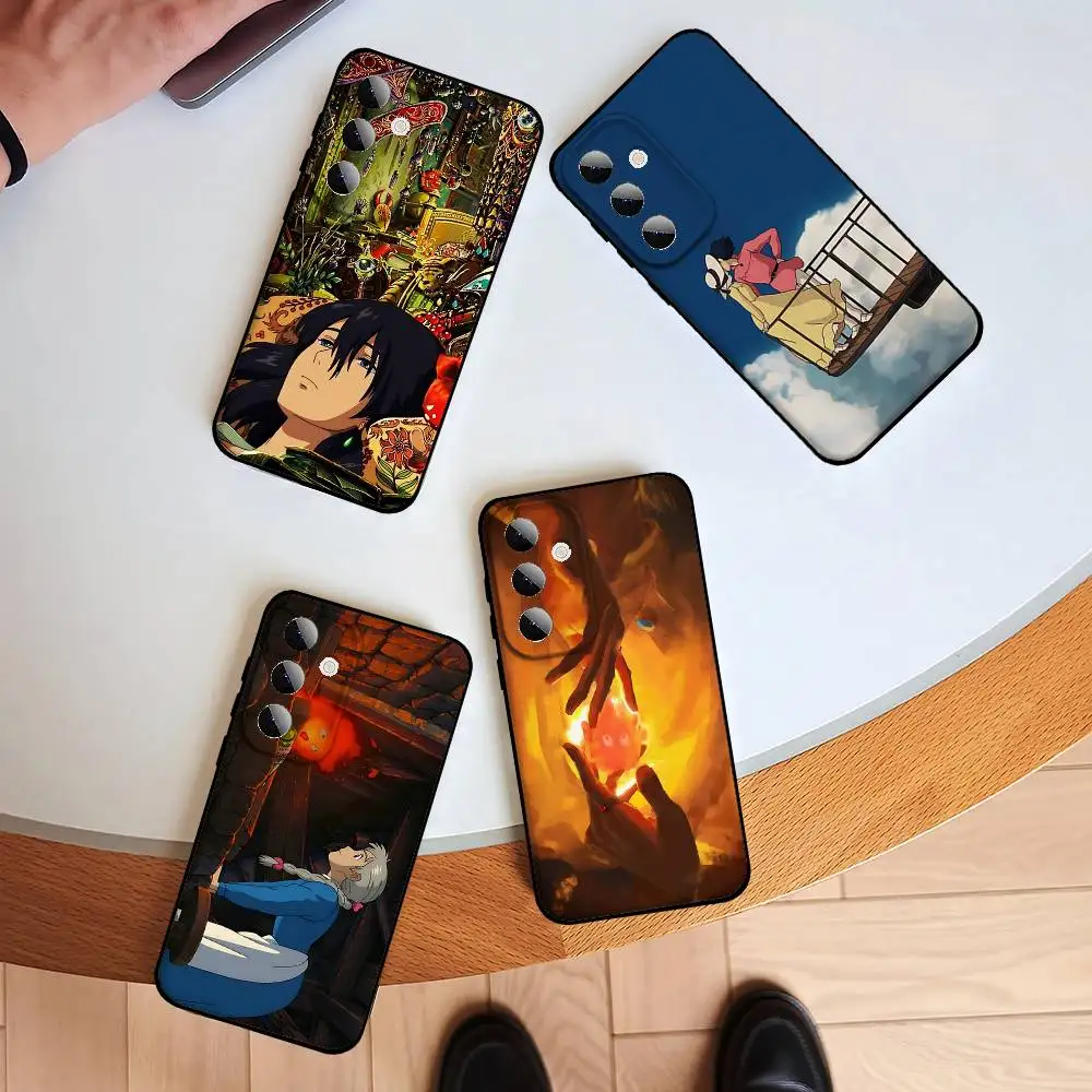 Anime G-Howls M-Moving CastleS Phone Case For Samsung S24/S25/S22 S30/A51 52/Lite/Ultra/5G/Plus/FE - Slim Shockproof Black Prot