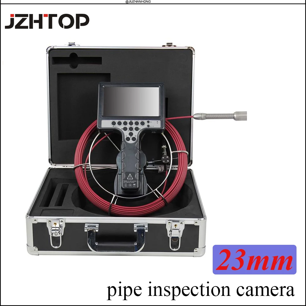 23mm Pipe Tube Drain Sewer Snake Video Inspection Camera Self Leveling  Auto Balance Portable Endoscope DVR 512hz Transmitter