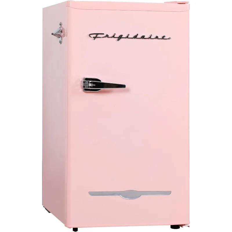 Frigidaire Efr376 Retro Bar Koelkast Koelkast Met Zijflesopener, 3.2 Cu. Ft, Roze/Koraal