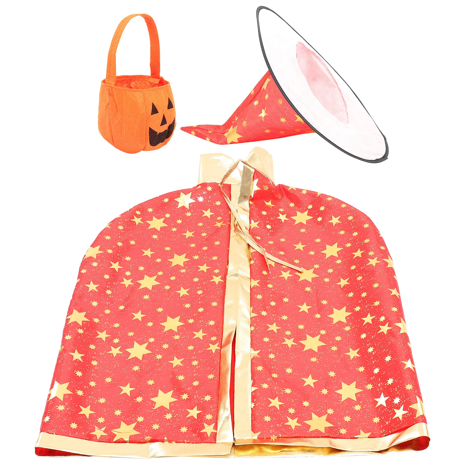 1Set Pompoen Thema Kids Cape Hoed Set Halloween Kostuum Cosplay Party Dress Up Kledij Kids Tool Set