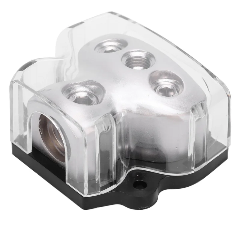Zinc Alloy Fuse Holder Distribution Car Audio Power/Ground Cable Splitter Block 1 In 3 Out