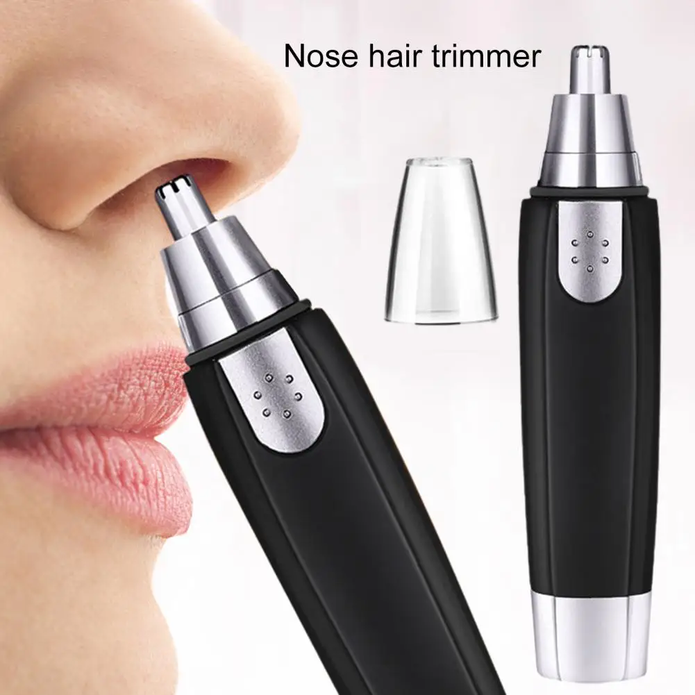 Portable Eyebrow Hair Trimmer Mute Detachable Ears Eyebrow Nose Hair Clipper  Battery Operated Nose Hair Trimmer Home Use