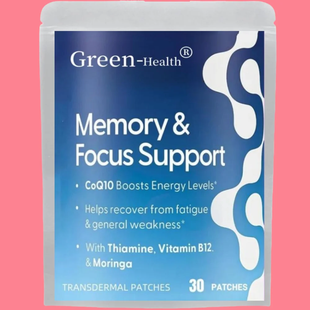 

30 Patches Memory & Focus Transdermal Patches with Thiamine Vitamin B12 for Women & Men Energy & Focus