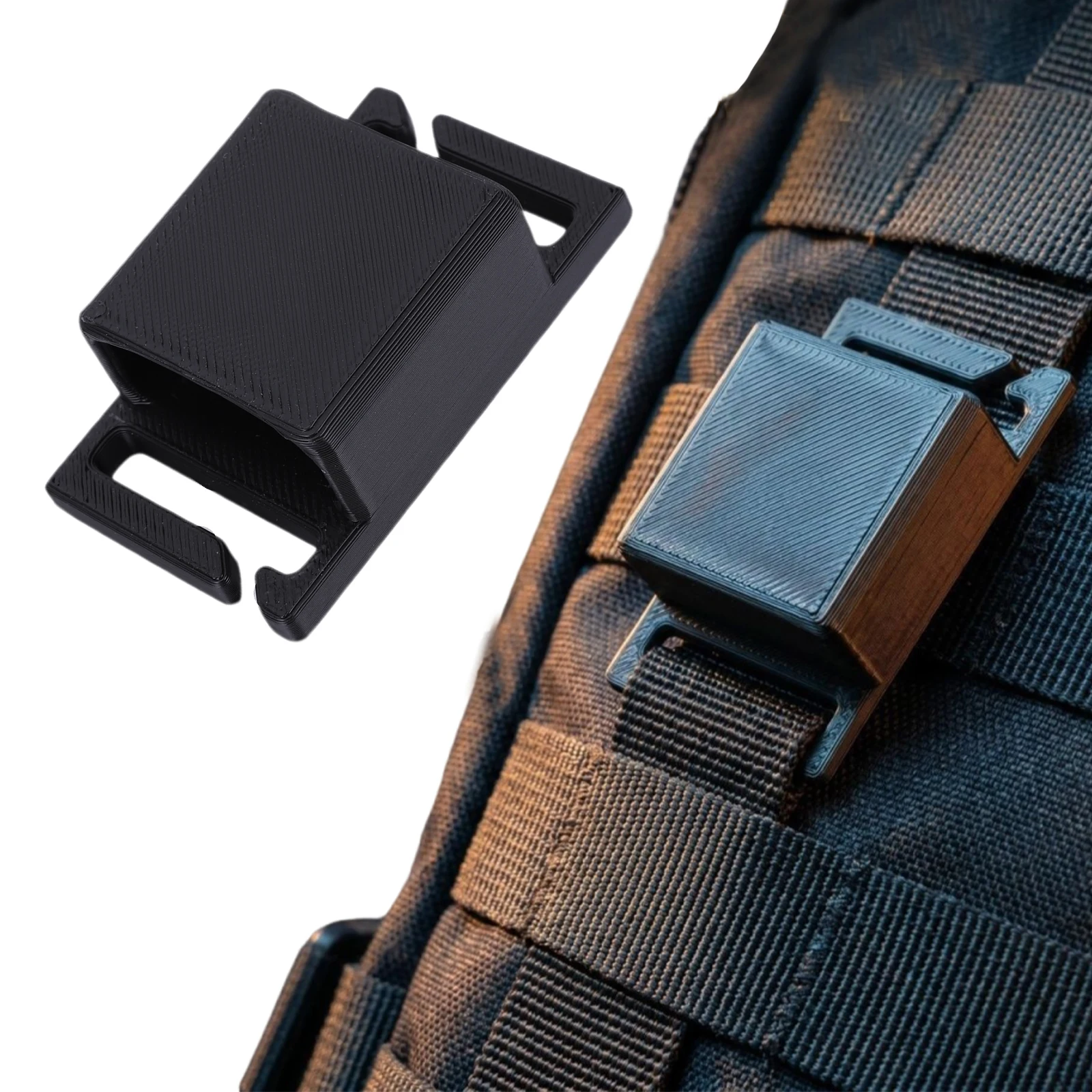 Two Way Radio Mount for Backpack PETG Outdoor Walkie Talkie Mount Universal Walkie Talkie Clip EDC Techwear Backpack Accessory