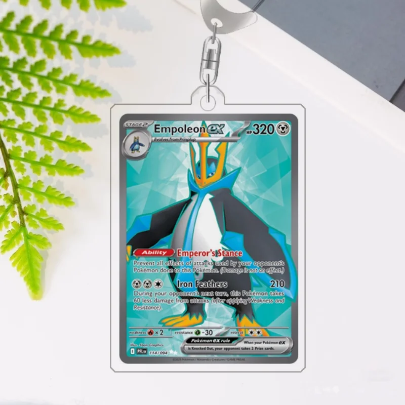 For Pokemon Mismagius Empoleon Rotomzi Homemade Acrylic Keychain Cartoon Backpack Pendant Decoration Ornament Collection Toy