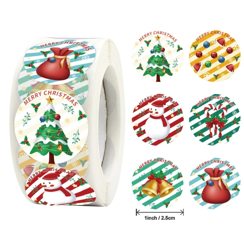 Merry Christmas Stickers DIY Craft Project Adhesive Sticker Decal Supplies for Kid Students Handmade Crafts Material Kit