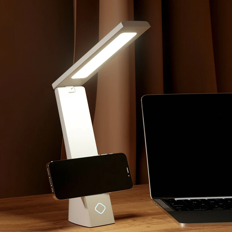 Imagem -02 - Dobrável Led Desk Lamp Carregamento e Ligar Luzes de Mesa Proteção para os Olhos Learning Desk Bedroom Bedside Desk Lightingfixture