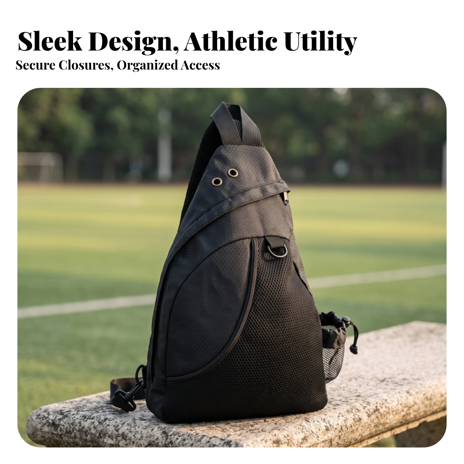Disc Golf Sling Bag Long-Lasting Crossbody Disc Bag Lightweight Water-Resistant for Practice Sessions