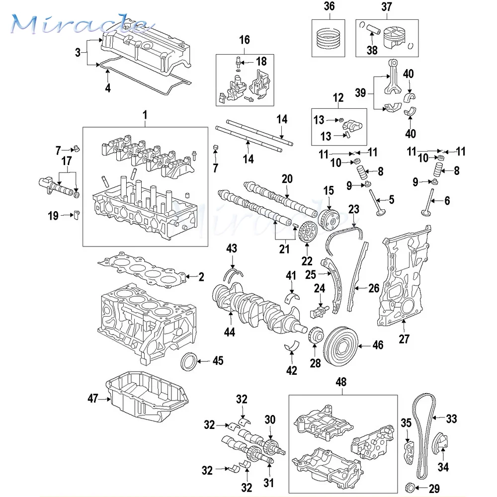 10 Pieces /20 Pieces /30 Pieces OEM Hond-a 2.4L New Valve Cover Gasket 13-20 ACCOR-D TLX CRV ILX 12341-5A2-A01
