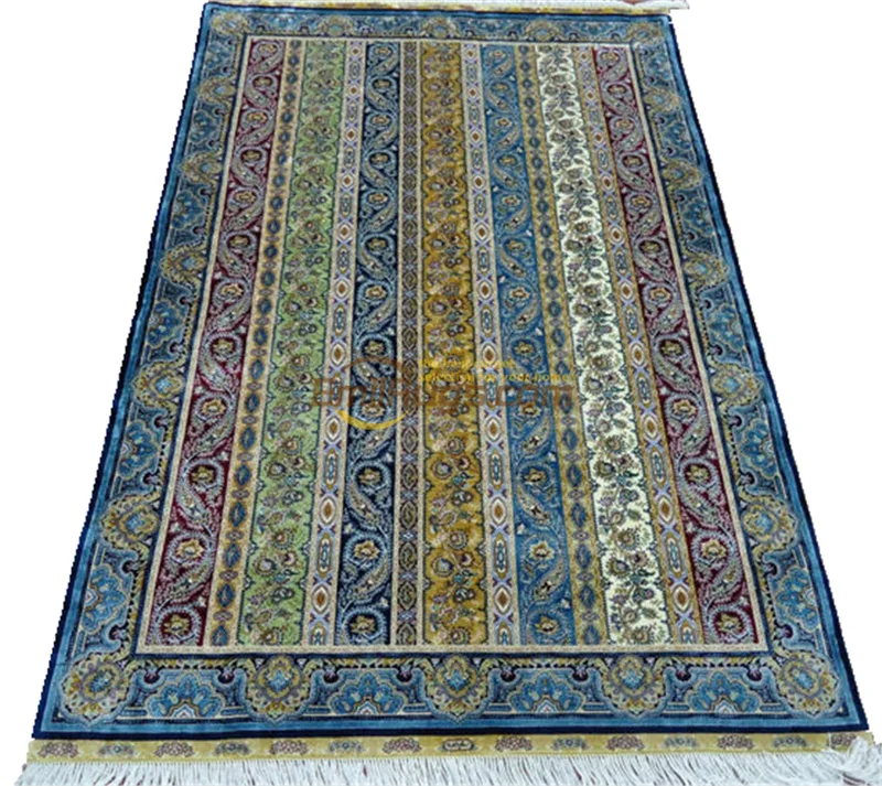 Handmade Persian Silk Carpet Hand Knotted Oriental Turkish Area Rugs 