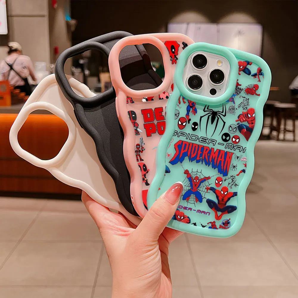 Spider-Man Deadpool Hulk 3D Wave Case For Huawei P40 NOVA 3I 7I Y70 Y71 Y7 Y9 HONOR X7A X8 X8A X9 9X 70 Magic 5 LITE Case Funda