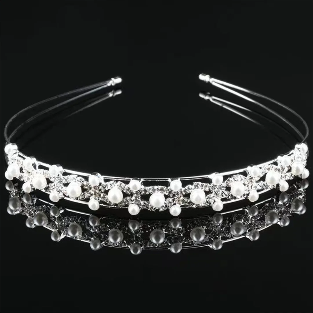 Korean bridal wedding crystal flowers, thin headbands, flowers, diamonds, pearls, hair bands, headbands, headbands, headbands