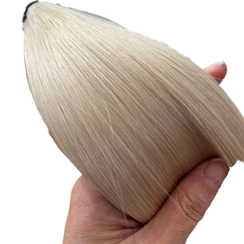 

Flat head steel wire hair pull ring hair 35% braided high gram weight real