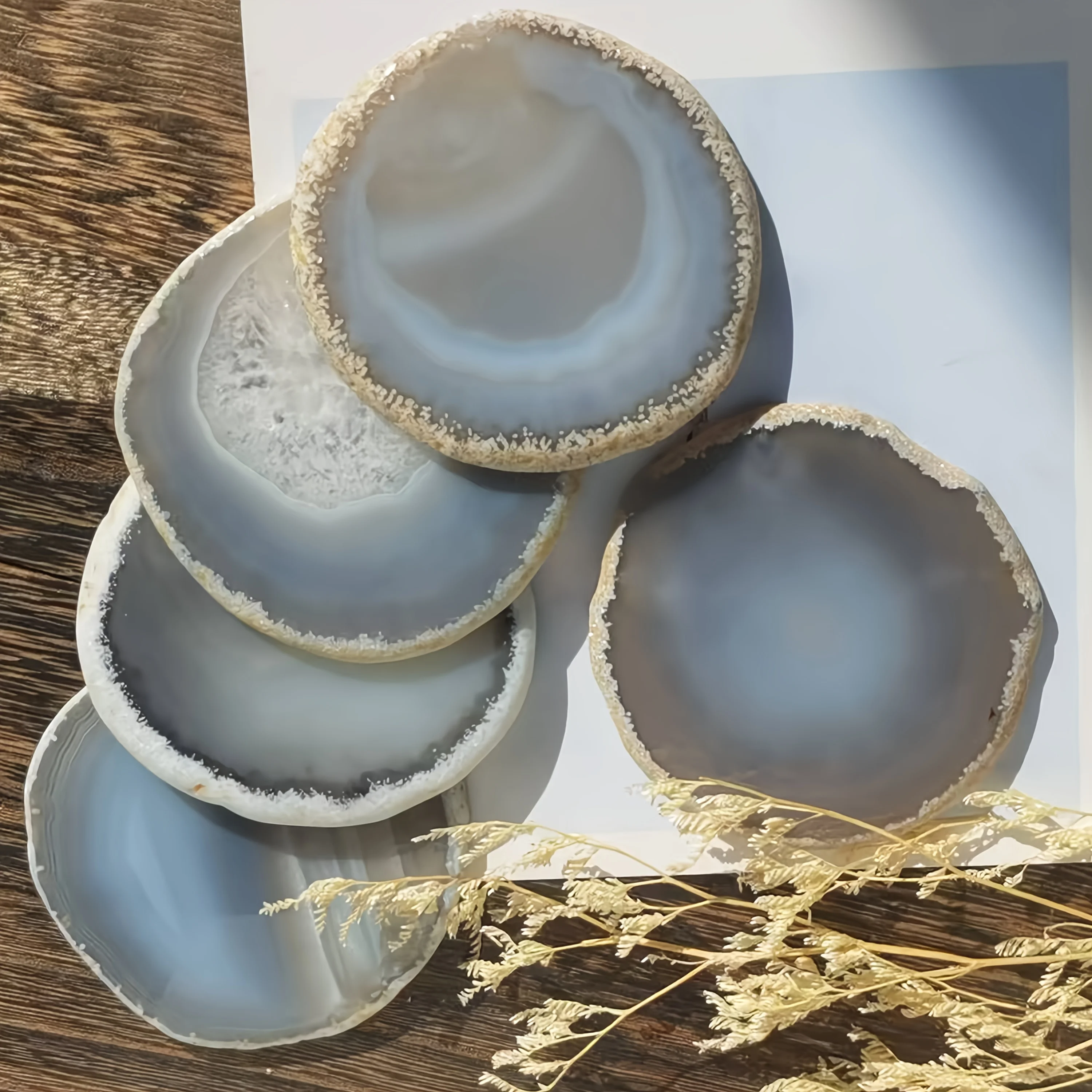 Natural White Agate…