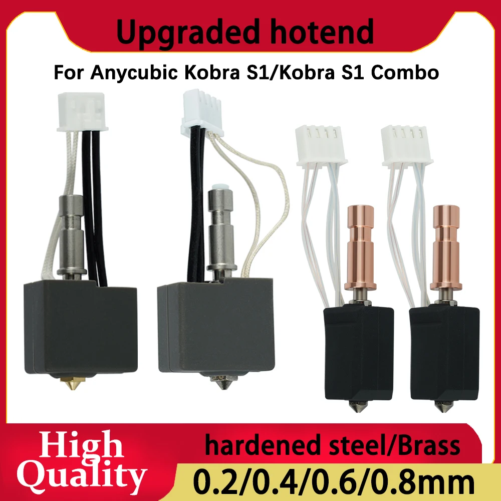 

Для Anycubic Kobra S1 Hotend 200k обновленная керамическая нагревательная насадка Kobra S1 Combo Hotend 24 В 48 Вт быстрый нагрев Kobra S1 аксессуар