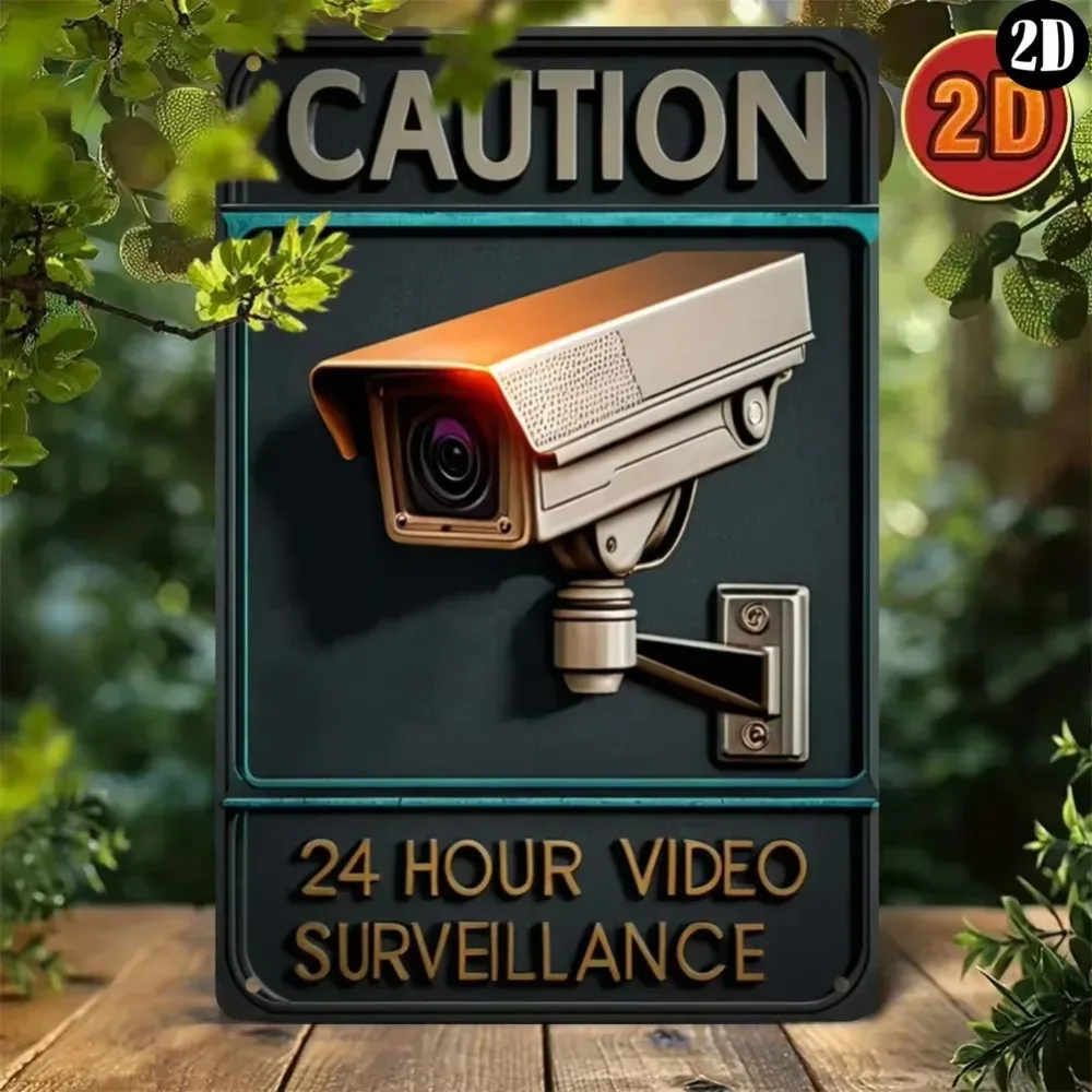 CamVintagePro™ Vintage - Inspired Security Camera Sign | Multipurpose Home & Bar Decoration | Ideal Gift Option
