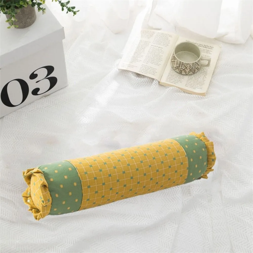 

Household Cylindrical Pillowcase Candy Shapes Cotton Cervical Pillow Cover Zipper Double-layer Buckwheat Pillow Cover Dormitory