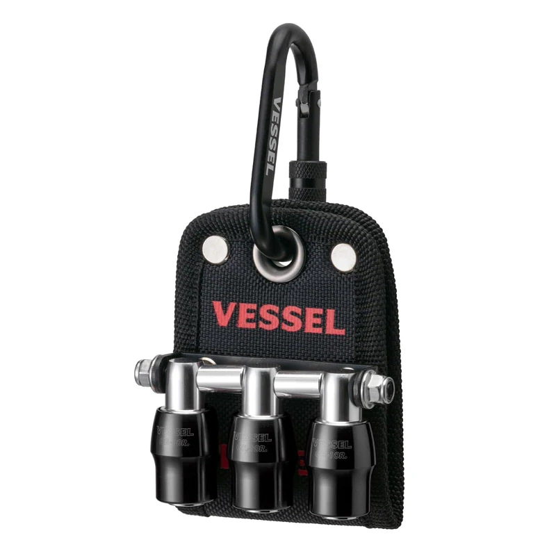 VESSEL Bit Holder Set with 3 Row Holder Quick Catcher / Socket Holder / Key Holder Drill Adapter QB-10B3K|QB-10B3R|QB-10B3B