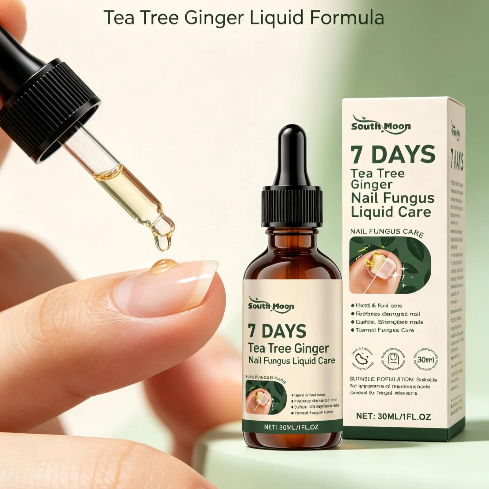 South Moon Nail Fungus Treatment Serum Repair Discolored Damaged Nails Prevent Ingrown Toenail Anti Infection Nail Care Liquid