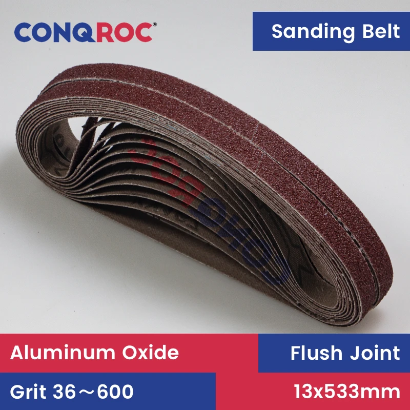 

Sanding Belts 13x533mm Aluminum Oxide 20-Piece 1/2"x21" Sander Belts P36~600