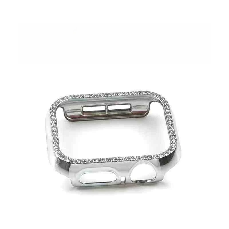 حافظة بلينغ مجوفة لساعة ابل S10 مع غطاء حماية صلب من البولي كربونات الماسية