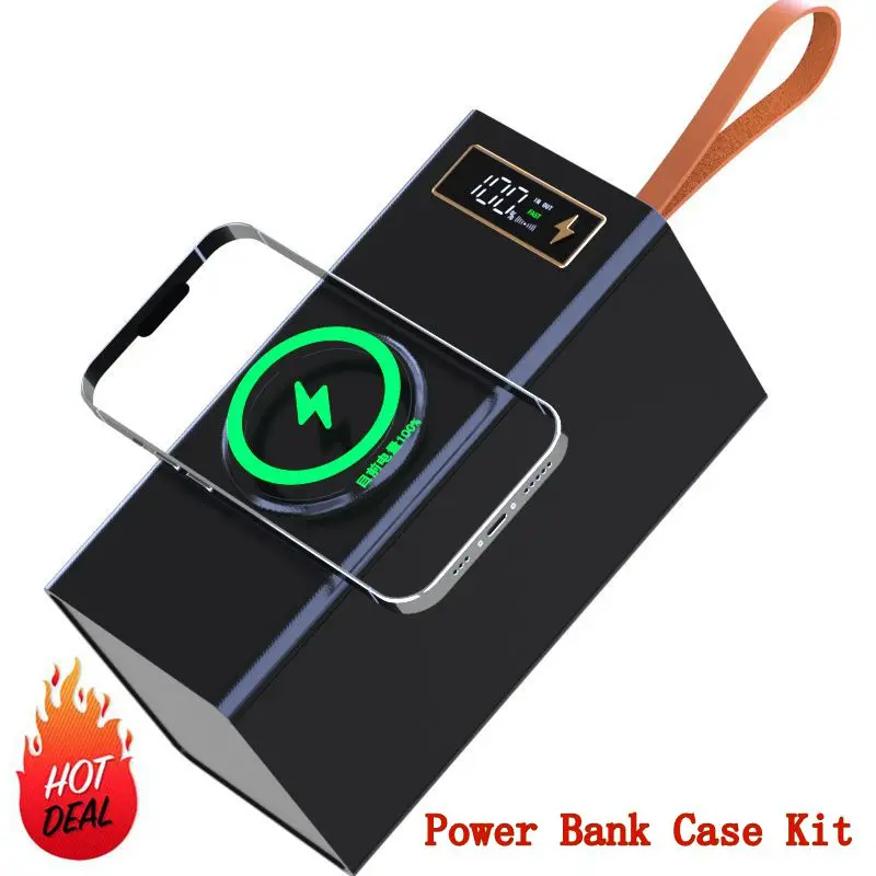40 Cell Power Bank Case Kit Fast Charging 18650 Battery Box Camping Light Without Battery