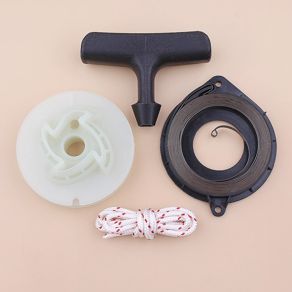 Recoil Starter Pulley Spring Handle Grip Rope Kit For Husqvarna 445 450 460 бензопила Chainsaw Replacement Spare Part