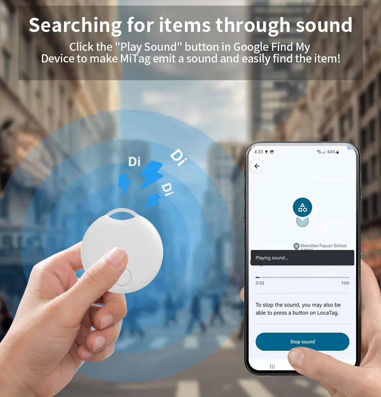 RSH Smart Tracker Kompatibel mit Android Google Find Hub App Navigations-Schlüsselfinder Ortungsgerät Fernpositionierung für Xiaomi Samsung – Detail 4